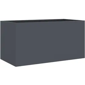 Comparateur de prix : vidaXL Jardinière anthracite 62x30x29 cm acier laminé à froid