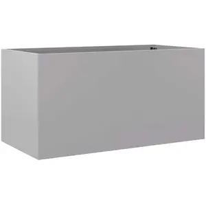 Comparateur de prix : vidaXL Jardinière argenté 62x30x29 cm acier galvanisé