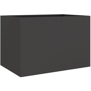 Comparateur de prix : vidaXL Jardinière noir 62x40x39 cm acier laminé à froid