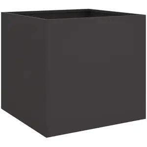 Comparateur de prix : vidaXL Jardinière noir 42x40x39 cm acier laminé à froid