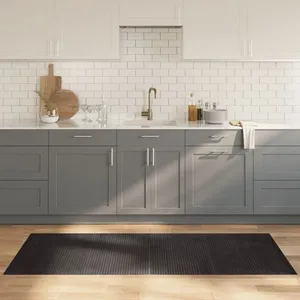 vidaXL Tapis rectangulaire marron foncé 80x200 cm bambou pas cher