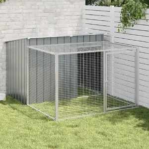 Comparateur de prix : vidaXL Niche pour chien avec cour anthracite 153x194x110 cm