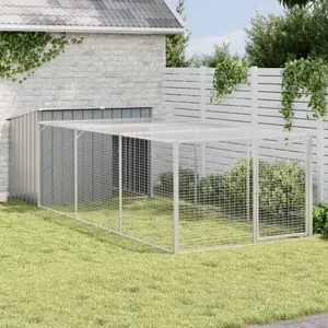 Comparateur de prix : vidaXL Niche pour chien avec cour anthracite 153x396x110 cm
