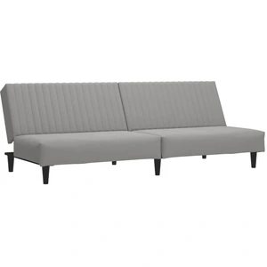 vidaXL Canapé-lit à 2 places gris clair velours pas cher