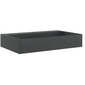 Comparateur de prix : Vidaxl - Vasque 60x38x11 cm fonte minérale/marbre noir mat Noir
