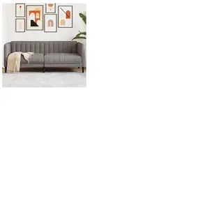 vidaXL Canapé à 2 places taupe tissu pas cher