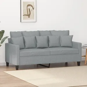 Vidaxl - Canapé à 2 places Gris clair 140 cm Tissu Light grey