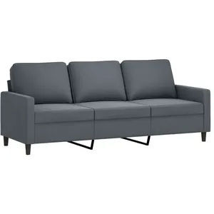 vidaXL Canapé à 3 places Gris foncé 180 cm Velours pas cher