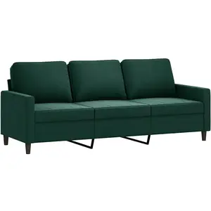 Comparateur de prix : vidaXL Canapé à 3 places Vert foncé 180 cm Velours