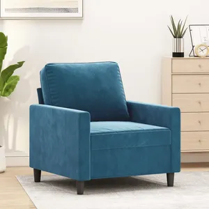 Comparateur de prix : vidaXL Fauteuil Bleu 60 cm Velours
