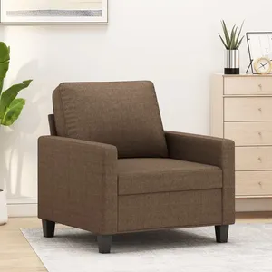 Comparateur de prix : vidaXL Fauteuil Marron 60 cm Tissu