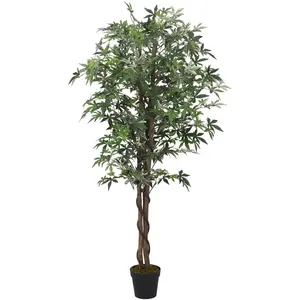 Comparateur de prix : vidaXL Érable artificiel 336 feuilles 120 cm vert