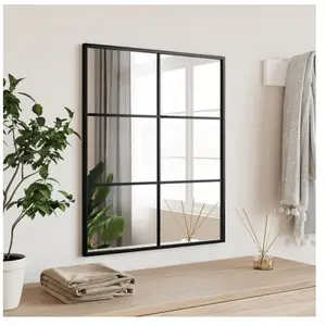 vidaXL Miroir mural noir 50x60 cm rectangulaire fer