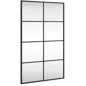 vidaXL Miroir mural noir 50x80 cm rectangulaire fer pas cher