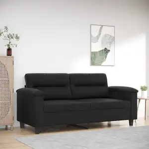 vidaXL Canapé à 2 places Noir 140 cm Similicuir pas cher