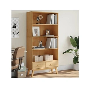 Comparateur de prix : vidaXL Bibliothèque à 4 niveaux OLDEN marron bois de pin massif