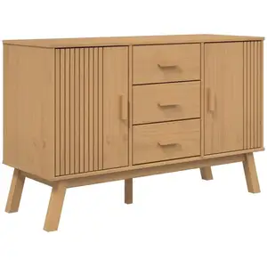 Comparateur de prix : vidaXL Buffet OLDEN marron 114x43x73,5 cm bois massif de pin