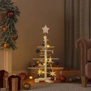 Comparateur de prix : Arbre de Noël en bois pour décoration 75 cm bois massif de pin Vidaxl