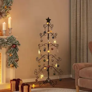Vidaxl - Arbre de Noël en métal pour décoration noir 150 cm n/a pas cher