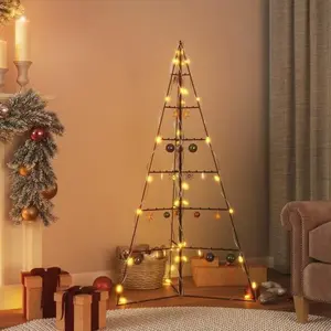 Comparateur de prix : vidaXL Arbre de Noël en métal pour décoration noir 140 cm 359601
