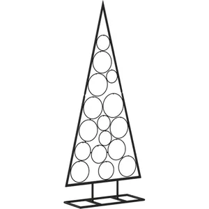 vidaXL Arbre de Noël en métal pour décoration noir 125 cm 359599