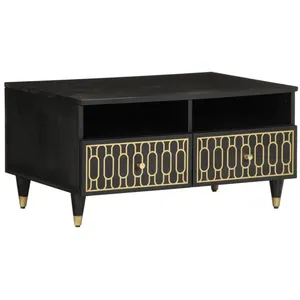 vidaXL Table basse 80x54x40 cm bois de manguier massif pas cher