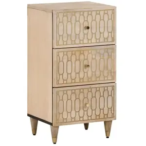 vidaXL Armoire latérale 40x33x75 cm bois massif de manguier pas cher
