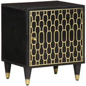 vidaXL Table de chevet 40x33x46 cm Bois de manguier solide pas cher