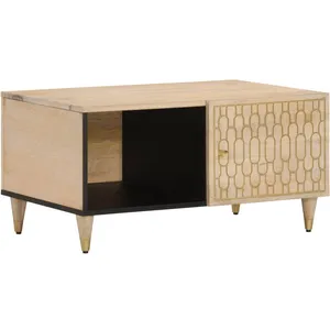 vidaXL Table basse 80x50x40 cm bois de manguier massif pas cher