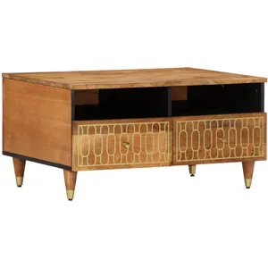 vidaXL Table basse 80x54x40 cm bois de manguier massif pas cher