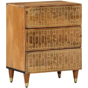 vidaXL Table de chevet 50x33x62 cm Bois de manguier solide pas cher