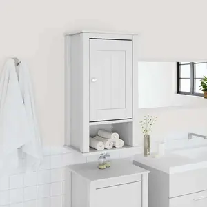 Comparateur de prix : vidaXL Armoire murale de salle de bain BERG blanc bois de pin massif