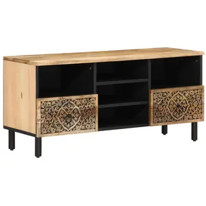 Comparateur de prix : vidaXL Meuble TV 100x33x46 cm bois massif de manguier