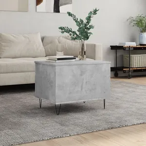vidaXL Table basse Gris béton 60x44,5x45 cm Bois d'ingénierie pas cher