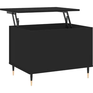 vidaXL Table basse Noir 60x44,5x45 cm Bois d'ingénierie pas cher