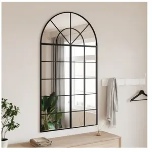 Comparateur de prix : vidaXL Miroir mural noir 80x140 cm arche fer