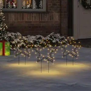 Comparateur de prix : vidaXL Décoration lumineuse étoile de Noël piquets 3 pcs 50 LED 29 cm