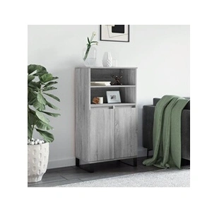 vidaXL Buffet haut Sonoma gris 60x36x110 cm Bois d'ingénierie pas cher