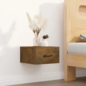vidaXL Buffet haut Chêne fumé 60x36x110 cm Bois d'ingénierie pas cher