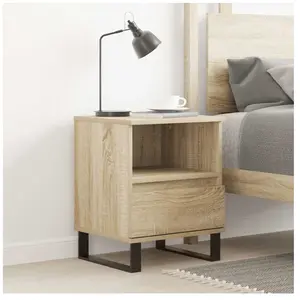 vidaXL Table de chevet chêne sonoma 40x35x50 cm bois d’ingénierie pas cher