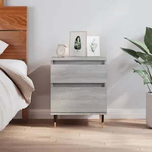 vidaXL Table de chevet sonoma gris 40x35x50 cm bois d’ingénierie pas cher