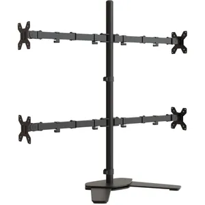 vidaXL Support de moniteur noir acier VESA 75/100 mm pas cher