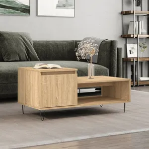 vidaXL Table basse Chêne sonoma 100x50x45 cm Bois d'ingénierie pas cher