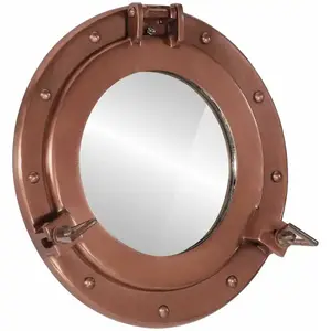 vidaXL Miroir en forme de hublot mural Ø30 cm aluminium et verre pas cher
