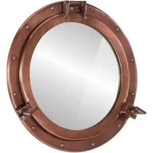 vidaXL Miroir en forme de hublot mural Ø50 cm aluminium et verre