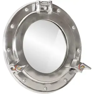 Vidaxl - Miroir En Forme De Hublot Mural Ø30 Cm Aluminium Et Verre pas cher