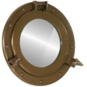 Vidaxl miroir en forme de hublot mural ø30 cm aluminium et verre pas cher