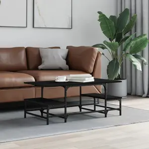 vidaXL Table basse noir 100x50,5x40 cm bois d'ingénierie pas cher