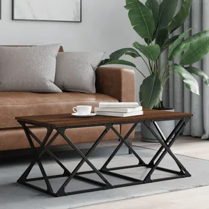 vidaXL Table basse chêne marron 100x49x40 cm bois d'ingénierie pas cher