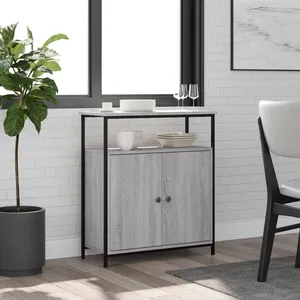 vidaXL Buffet sonoma gris 70x30x80 cm bois d'ingénierie pas cher